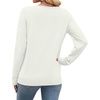WIHOLL Sweaters for Women V Neck Casual Knit Long Sleeve Tops Lightweight Pullover Clothes Fall Fashion Outfits 2026(White)