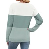 WIHOLL Sweaters for Women V Neck Casual Knit Long Sleeve Tops Lightweight Pullover Clothes Fall Fashion Outfits 2026(White Green Mint)