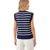 WIHOLL Tank Tops for Women Summer Lightweight Sweater Fashion Clothing Crew Neck T Shirts Cap Sleeve Business Casual Outfit(Navy White Stripes)