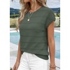 WIHOLL Womens Lightweight Sweater Spring Summer Fall Outfits Cap Sleeve Hollow Out Knit Fashion Clothing 2026(1-green)