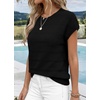 WIHOLL Womens Lightweight Sweater Spring Summer Fall Outfits Cap Sleeve Hollow Out Knit Fashion Clothing 2026(2-black)