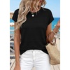 WIHOLL Womens Lightweight Sweater Spring Summer Fall Outfits Cap Sleeve Hollow Out Knit Fashion Clothing 2026(2-black)