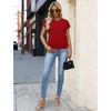 WIHOLL Womens Lightweight Sweater Spring Summer Fall Outfits Cap Sleeve Hollow Out Knit Fashion Clothing 2026(3-red)