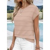 WIHOLL Womens Lightweight Sweater Spring Summer Fall Outfits Cap Sleeve Hollow Out Knit Fashion Clothing 2026(Apricot)