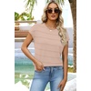 WIHOLL Womens Lightweight Sweater Spring Summer Fall Outfits Cap Sleeve Hollow Out Knit Fashion Clothing 2026(Apricot)