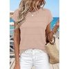 WIHOLL Womens Lightweight Sweater Spring Summer Fall Outfits Cap Sleeve Hollow Out Knit Fashion Clothing 2026(Apricot)