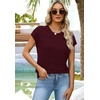 WIHOLL Womens Lightweight Sweater Spring Summer Fall Outfits Cap Sleeve Hollow Out Knit Fashion Clothing 2026(Burgundy)