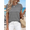 WIHOLL Womens Lightweight Sweater Spring Summer Fall Outfits Cap Sleeve Hollow Out Knit Fashion Clothing 2026(Gray)