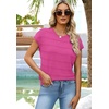 WIHOLL Womens Lightweight Sweater Spring Summer Fall Outfits Cap Sleeve Hollow Out Knit Fashion Clothing 2026(Hot Pink)