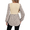 WIHOLL Women’s Long Sleeve Tunic Tops Crew Neck Babydoll Peplum Blouses Fall Fashion 2026(Apricot Floral)