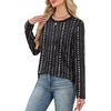 WIHOLL Womens Striped Long Sleeve Shirts Fall Outfits 2026 Color Block Tops Fashion Clothing Ribbed Crewneck Tee Blouses(E-black)