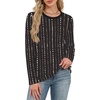 WIHOLL Womens Striped Long Sleeve Shirts Fall Outfits 2026 Color Block Tops Fashion Clothing Ribbed Crewneck Tee Blouses(E-black)