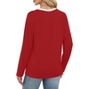 WIHOLL Womens Striped Long Sleeve Shirts Fall Outfits 2026 Color Block Tops Fashion Clothing Ribbed Crewneck Tee Blouses(G-red)