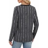 WIHOLL Womens Striped Long Sleeve Shirts Fall Outfits 2026 Color Block Tops Fashion Clothing Ribbed Crewneck Tee Blouses(H-black Stripes)
