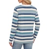 WIHOLL Womens Striped Long Sleeve Shirts Fall Outfits 2026 Color Block Tops Fashion Clothing Ribbed Crewneck Tee Blouses(H-blue Stripes)