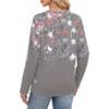 WIHOLL Womens Striped Long Sleeve Shirts Fall Outfits 2026 Color Block Tops Fashion Clothing Ribbed Crewneck Tee Blouses(H-floral Grey)