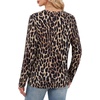 WIHOLL Womens Striped Long Sleeve Shirts Fall Outfits 2026 Color Block Tops Fashion Clothing Ribbed Crewneck Tee Blouses(H-leopard)