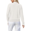 WIHOLL Womens Sweaters Mock Neck Long Sleeve Tops Fall Outfits Fashion 2026(All White)