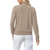WIHOLL Womens Sweaters Mock Neck Long Sleeve Tops Fall Outfits Fashion 2026(Apricot)
