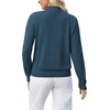 WIHOLL Womens Sweaters Mock Neck Long Sleeve Tops Fall Outfits Fashion 2026(Blue)