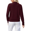 WIHOLL Womens Sweaters Mock Neck Long Sleeve Tops Fall Outfits Fashion 2026(Burgundy)