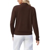 WIHOLL Womens Sweaters Mock Neck Long Sleeve Tops Fall Outfits Fashion 2026(Chocolate Brown)