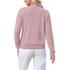 WIHOLL Womens Sweaters Mock Neck Long Sleeve Tops Fall Outfits Fashion 2026(Dusty Pink)