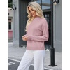 WIHOLL Womens Sweaters Mock Neck Long Sleeve Tops Fall Outfits Fashion 2026(Dusty Pink)