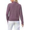 WIHOLL Womens Sweaters Mock Neck Long Sleeve Tops Fall Outfits Fashion 2026(Dusty Purple)
