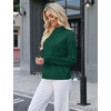 WIHOLL Womens Sweaters Mock Neck Long Sleeve Tops Fall Outfits Fashion 2026(Green)