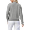 WIHOLL Womens Sweaters Mock Neck Long Sleeve Tops Fall Outfits Fashion 2026(Grey)