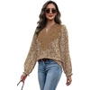 WIHOLL Womens Tops Lace Long Sleeve Tops for Women Boho V Neck Blouses(02 – Khaki Floral)