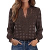 WIHOLL Womens Tops Lace Long Sleeve Tops for Women Boho V Neck Blouses(02 – Paisley Print)