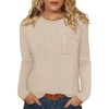 WIHOLL Long Sleeve Shirts for Women Waffle Knit Trendy Fall Fashion 2026 Dressy Casual Blouses Teacher Outfits(Apricot)