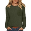 WIHOLL Long Sleeve Shirts for Women Waffle Knit Trendy Fall Fashion 2026 Dressy Casual Blouses Teacher Outfits(Army Green)