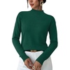 WIHOLL Womens Sweaters Mock Neck Long Sleeve Tops Fall Outfits Fashion 2026(Green)