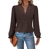 WIHOLL Womens Tops Lace Long Sleeve Tops for Women Boho V Neck Blouses(02 – Paisley Print)